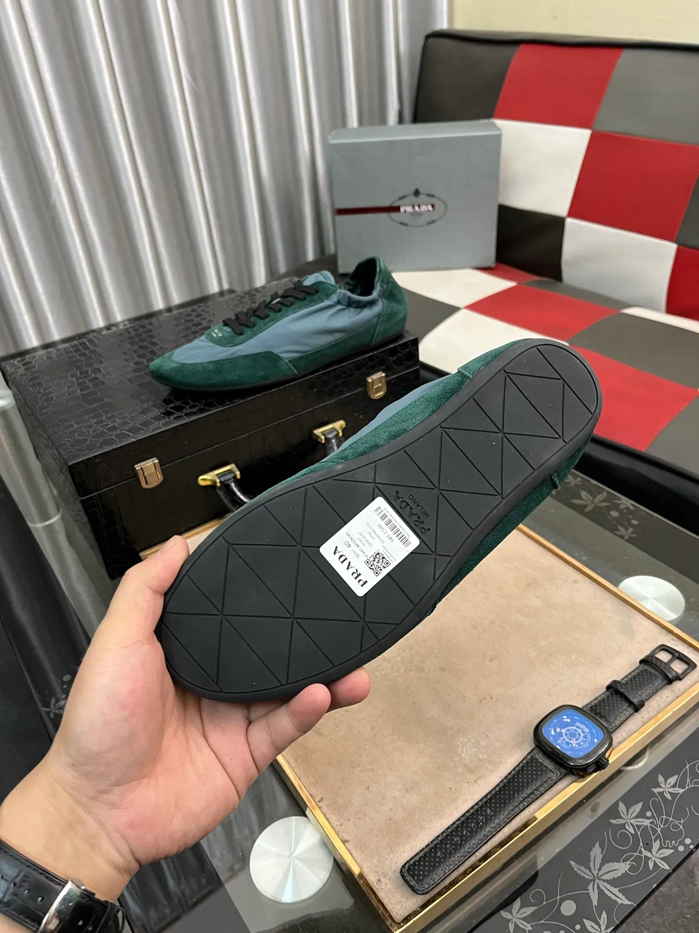 Men's shoes 💰500⌚️⌚️【PRADA】Prada - high-end quality original order 🔍🔍🔍 casual sports shoes - Upper: 🔝Nappa calfskin, brand high mercerized canvas, shoe body brand metal fasteners, tongue silk screen brand logo - Lining: water-dyed cowhide - Outsole: ultra-light TPU foam; molded outsole -Ultra-high quality control and fine workmanship: outstanding (high-end, extravagance, class) -Size: 38-446️⃣colors available